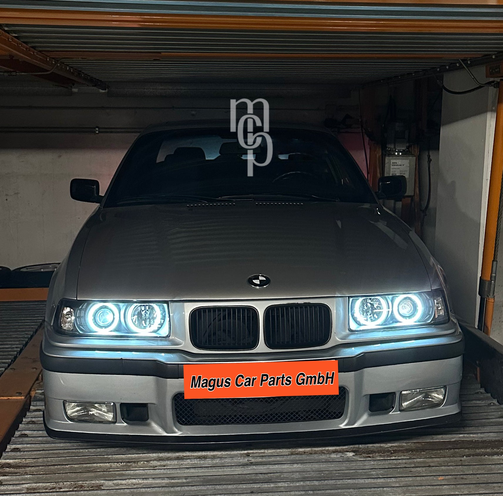 Headlights with CCFL rings for BMW E36 Coupe/Cab., black