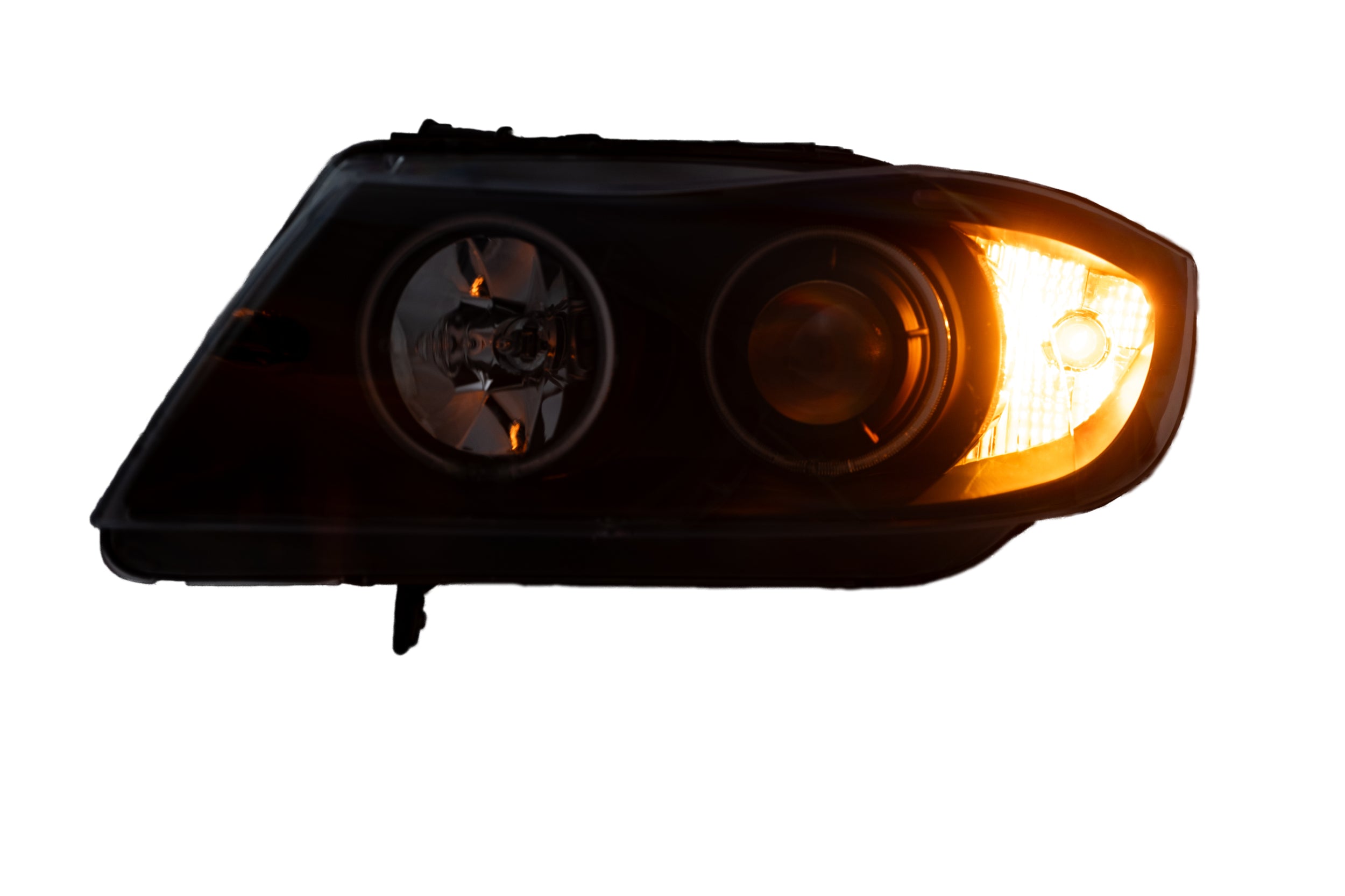Scheinwerfer mit CCFL-Ringen BMW E90/E91 (05-08), schwarz