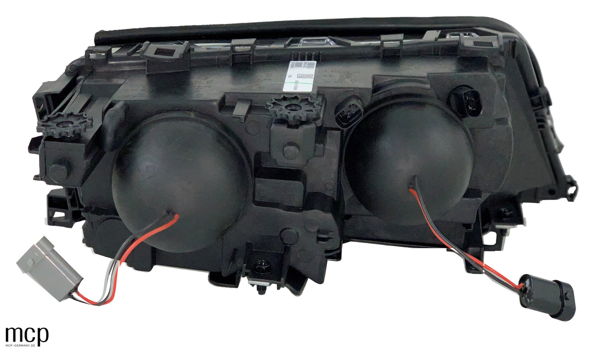 MCP 031132 – BMW 3er E46 Halogen-Scheinwerfer Schwarz – Links Rueckansicht_Anschluesse
