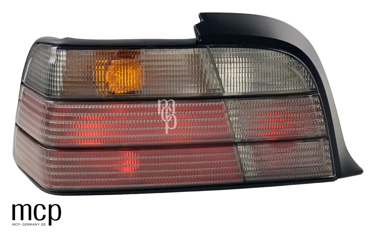 MCP 033014 – Rückleuchten BMW 3er E36 Coupé/Cabrio Smoke – Linke Rückleuchte, Vorderansicht
