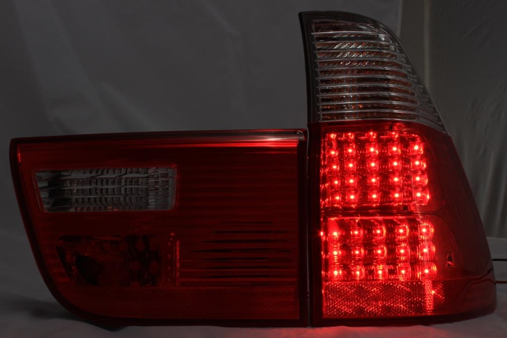 LED Heckleuchten f. BMW X5 E53 (00-03) in rot/klar