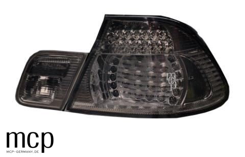 MCP 033195 – BMW 3er E46 Coupé LED Rückleuchten Smoke – Frontansicht