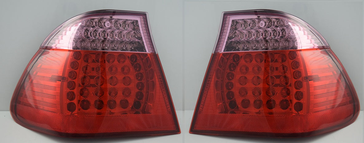 LED Rückleuchten Set BMW E46 Limo (98-01) in rot/pink - nur Außenteile