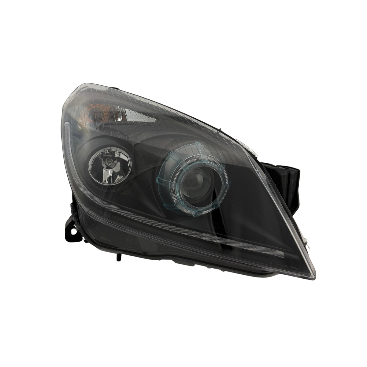 Scheinwerfer Set mit LED Lichtringen für Opel Astra H (04-10) in schwarz