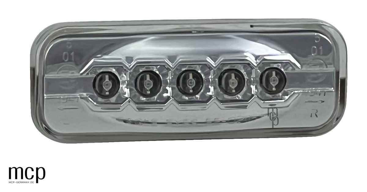 MCP 292015 – LED Seitenblinker in Klar/Chrom – originale Frontansicht