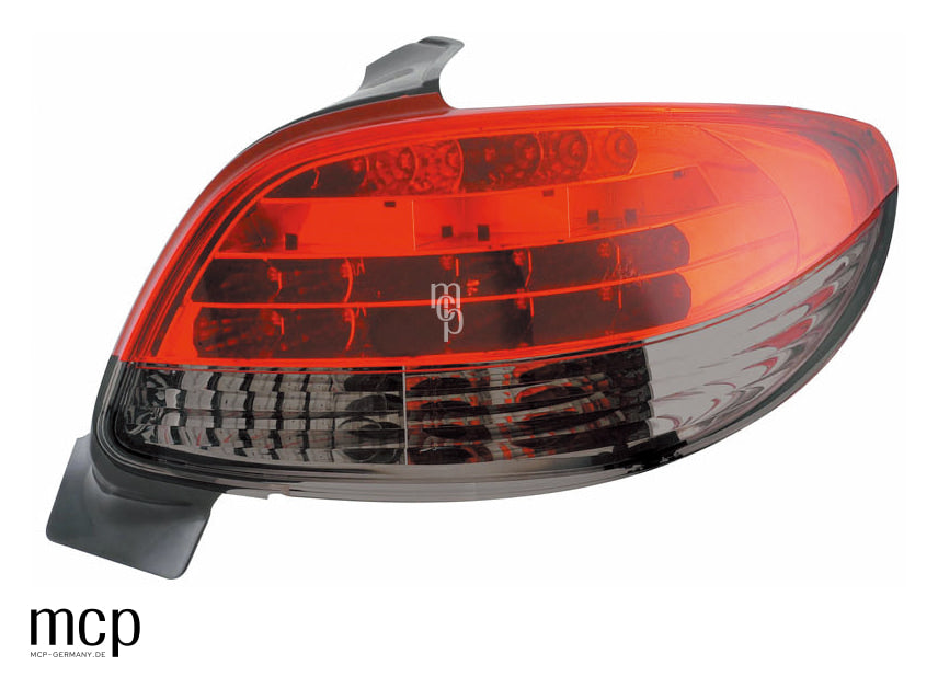 MCP 303002 – LED Rückleuchten Peugeot 206 Rot/Smoke – Zusätzliche Studiofront
