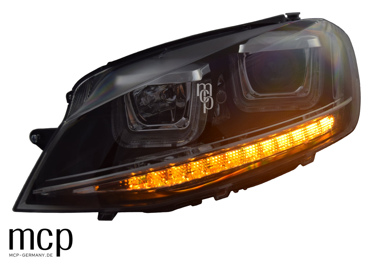 MCP 441192 – VW Golf VII Scheinwerfer Schwarz – LED Blinker