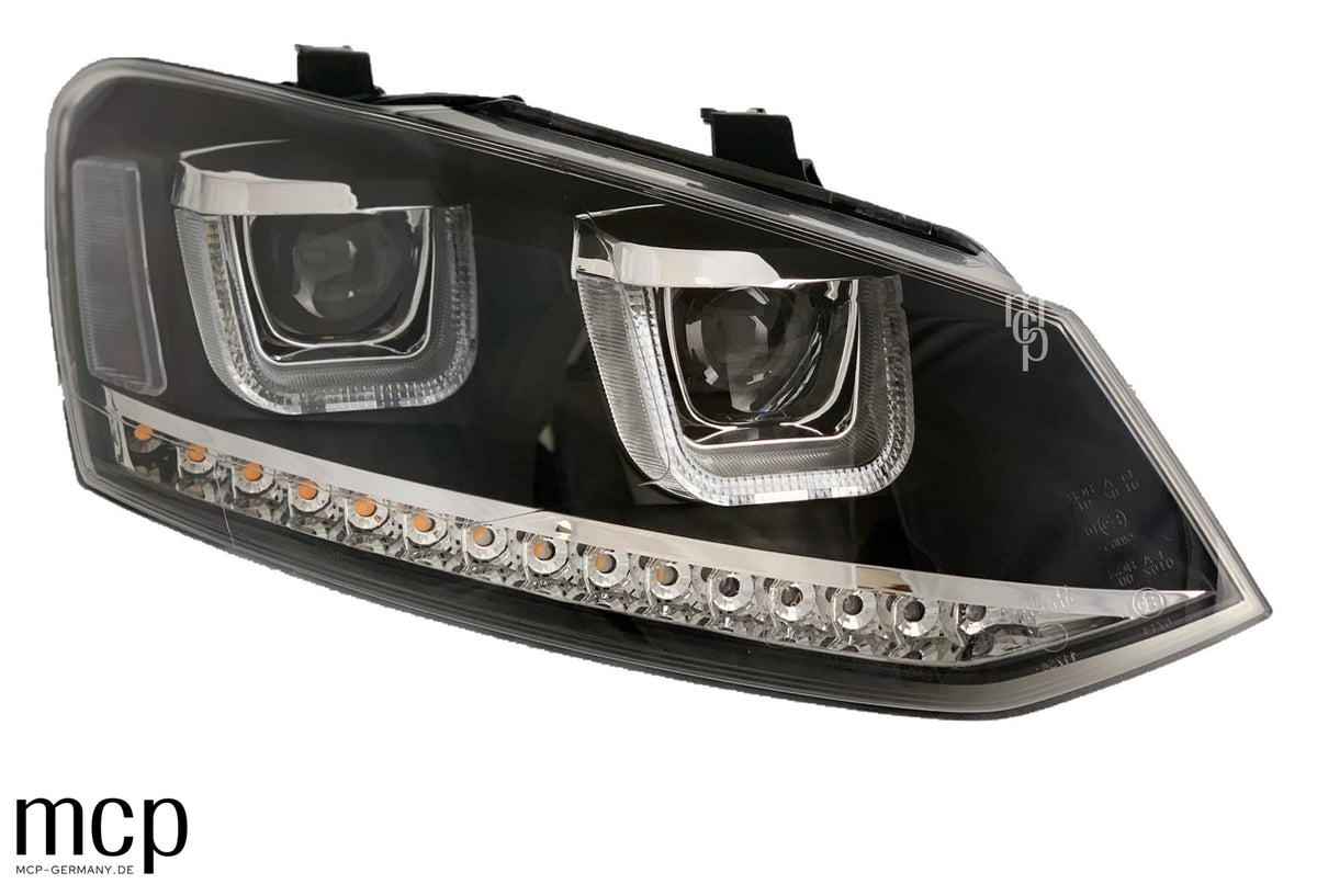 MCP 441229 – VW Polo 6R/6C Scheinwerfer Schwarz – Unbeleuchtete Studiofront