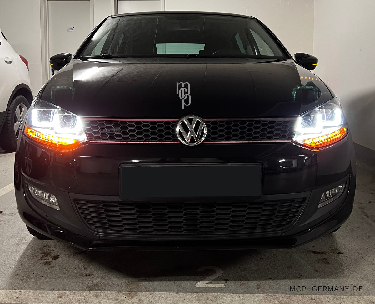 MCP 441229 – VW Polo 6R/6C Scheinwerfer Schwarz – Einbau, Positionslicht und Blinker