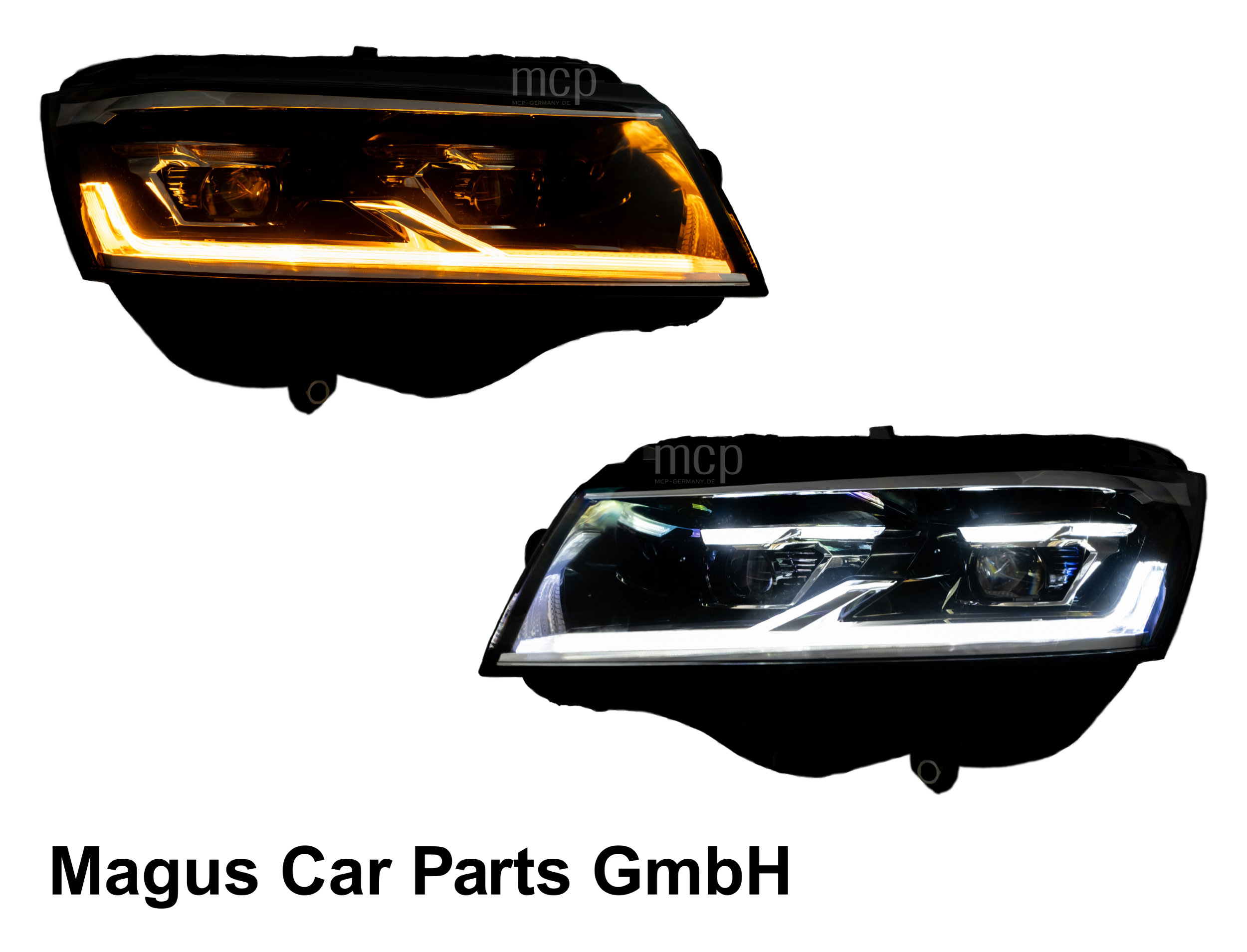 Voll LED Scheinwerfer Set für VW T6.1 2019–2024 Schwarz