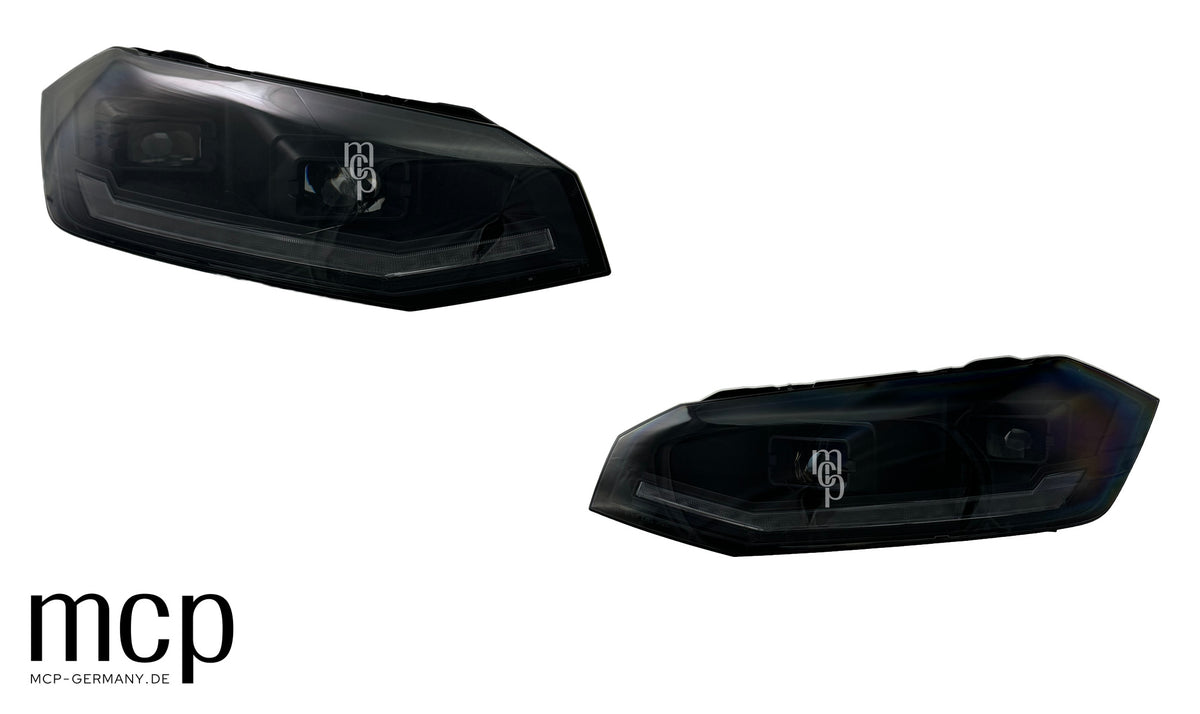 MCP 441264 – VW Polo AW1 Scheinwerfer Schwarz – Set beide Originalseiten