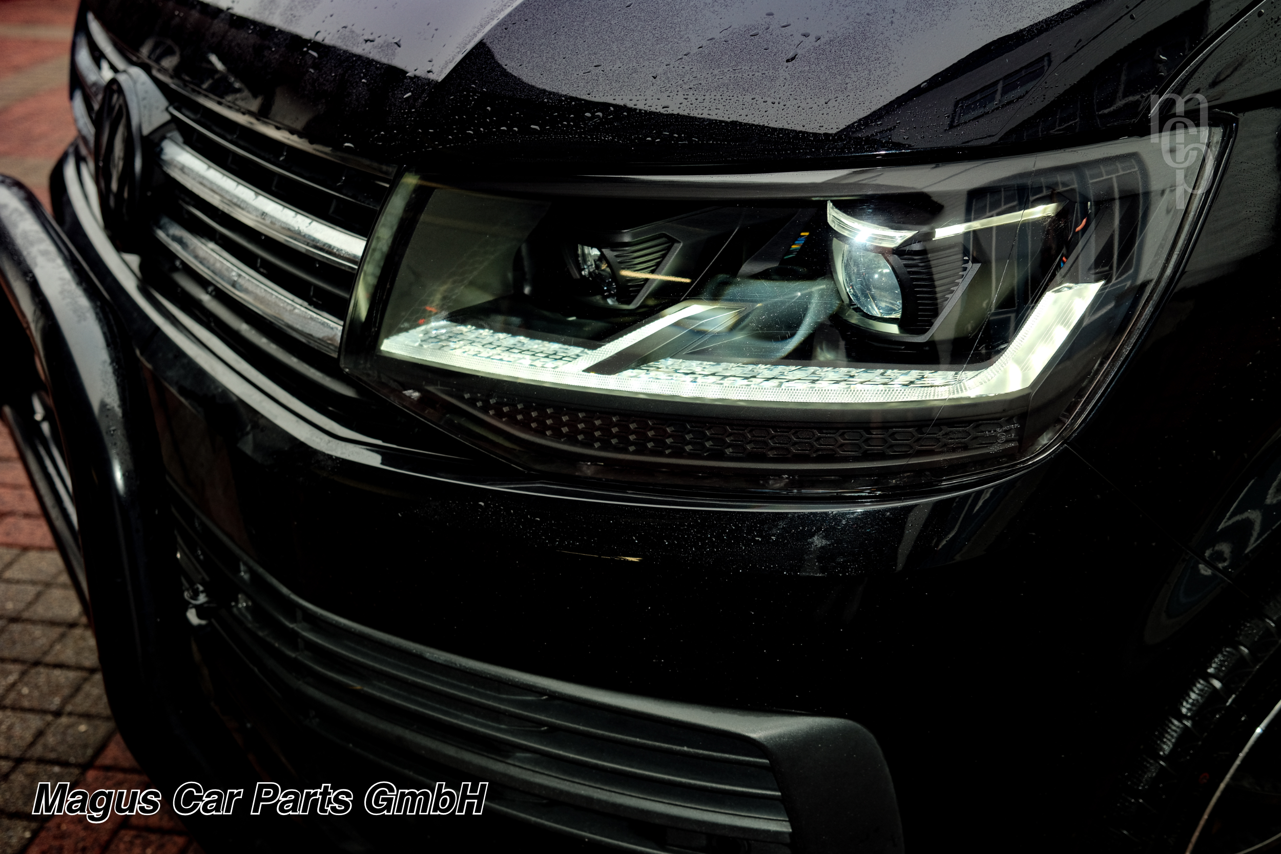 Voll LED Scheinwerfer Set für VW T6 (2015–2019) Schwarz - DRL, dyn. Blinker (H4)