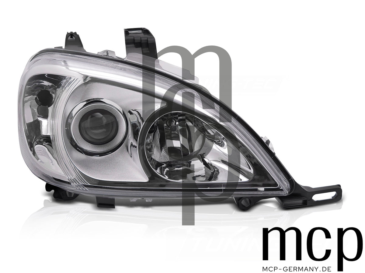 Scheinwerfer rechts für Mercedes M-Klasse W163 (2001 bis 2005) in Chrom – MCP Produktbild