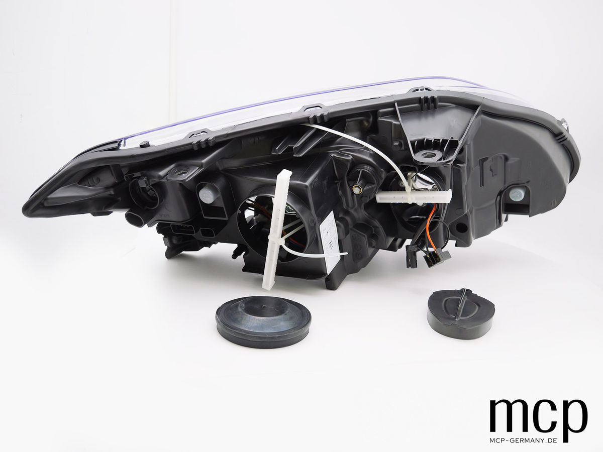 Scheinwerfer links für Renault Laguna III (2007 bis 2011) in Schwarz – Rueckansicht