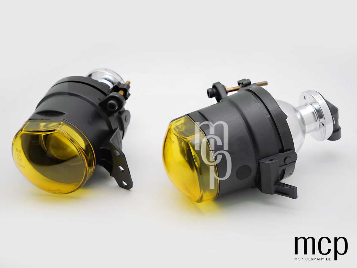 Projektor Nebelscheinwerfer Set für BMW 3er E90 E60 E63 X3 E83 in Gelb – Detailansicht – HABM40