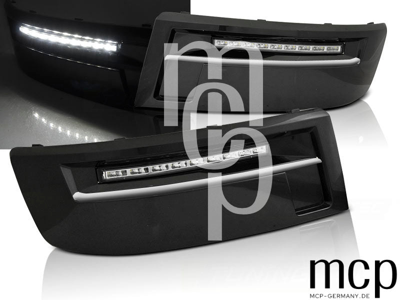 Leuchtenrahmen Set mit LED Tagfahrlicht für VW T5 (2010 bis 2015)