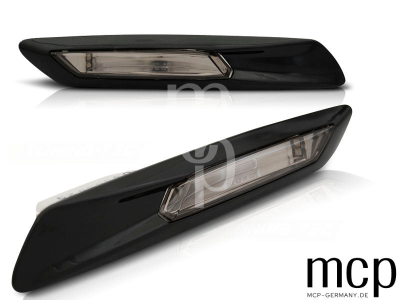 LED Seitenblinker Set für BMW 5er F10/F11 (2010 bis 2013) in Schwarz glänzend