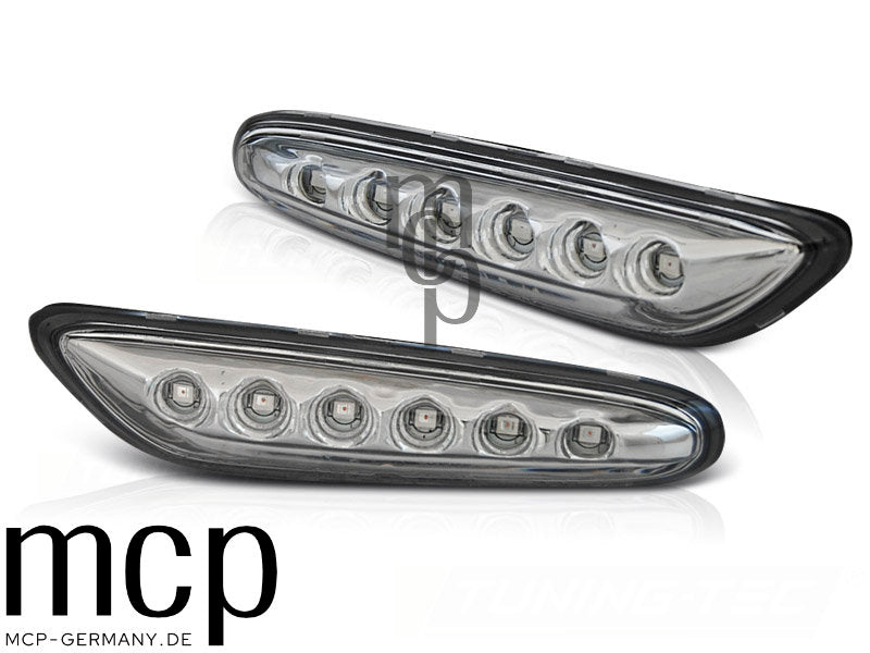 LED Seitenblinker Set für BMW 3er E46 / E60 / E87 / E90 in Chrom