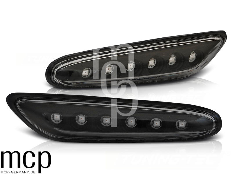 LED Seitenblinker Set für BMW 3er E46 / E60 / E87 / E90 in Schwarz