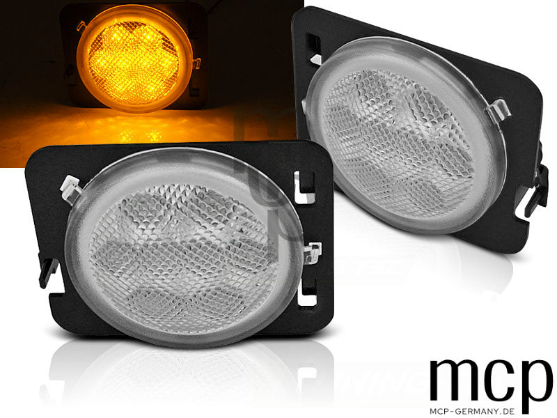 LED Seitenblinker Set für Jeep Wrangler JK in Chrom