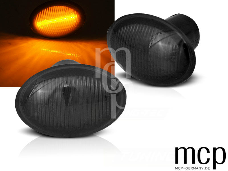 LED Seitenblinker Set für Fiat 500 / Ford KA / Lancia Ypsilon in Smoke