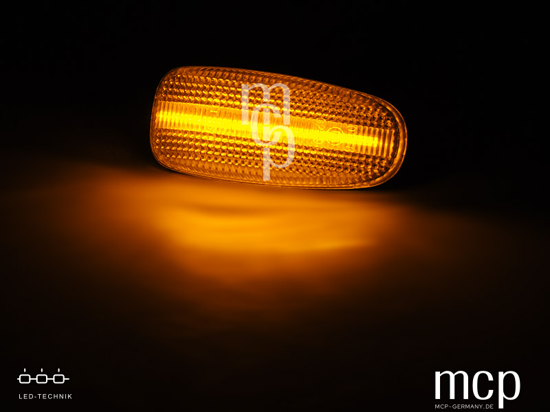LED Seitenblinker Set für Mercedes W124/ W210/ W202/ SLK/ CLK/ W208 in Weiß – LED-Blinklicht