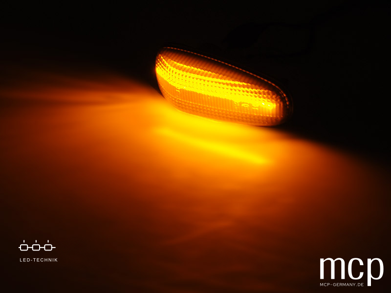 LED Seitenblinker Set für Mercedes W124/ W210/ W202/ SLK/ CLK/ W208 in Smoke – weitere Ansicht