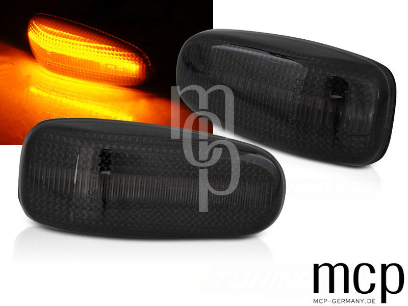 LED Seitenblinker Set für Mercedes W124/ W210/ W202/ SLK/ CLK/ W208 in Smoke