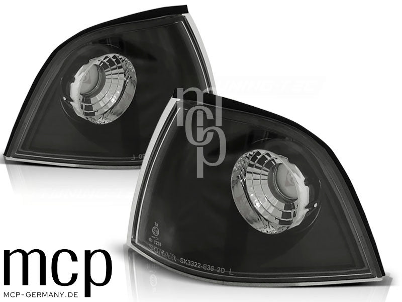 Frontblinker Set für BMW 3er E36 Coupé (12/1990 bis 09/1999) in Schwarz