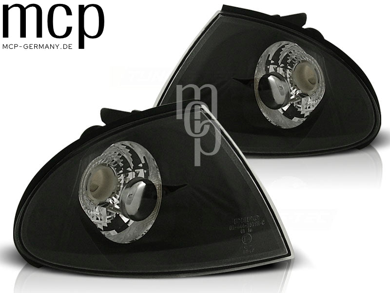Frontblinker Set für BMW 3er E46 Limousine / Touring (1998 bis 2001) in Schwarz