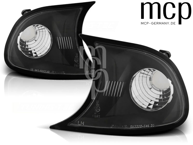 Frontblinker Set für BMW 3er E46 Coupé (09/2001 bis 03/2003) in Schwarz
