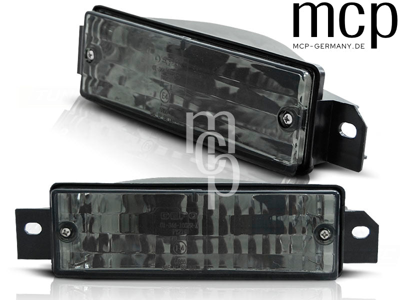 Frontblinker Set mit Standlicht für BMW 3er E30 Limousine / Touring / Coupé / Cabrio (1987 bis 06/1994) in Smoke