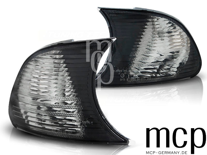 Frontblinker Set für BMW 3er E46 Coupé / Cabrio (04/1999 bis 08/2001) in Smoke