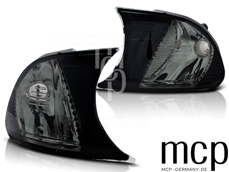 Frontblinker Set für BMW 3er E46 Coupé / Cabrio (09/2001 bis 03/2003) in Smoke