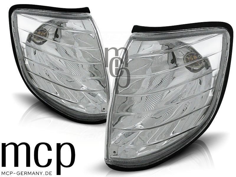Frontblinker Set für Mercedes W140 S-Klasse (03/1991 bis 10/1998) in Chrom