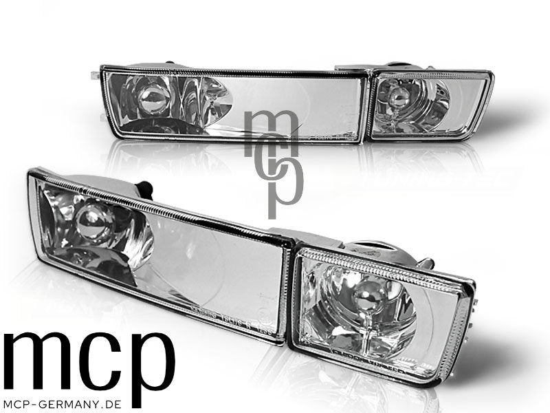 Frontblinker Set mit Nebelscheinwerfern für VW Golf 3 / Vento in Chrom