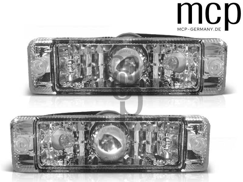 Frontblinker Set mit Standlicht für VW Golf I / Golf II / Jetta in Chrom