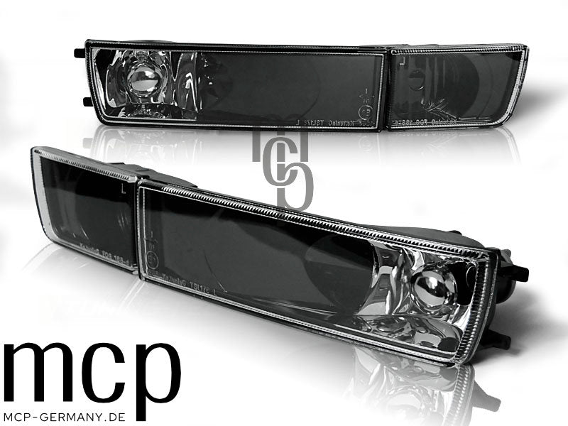 Frontblinker Set mit Blenden für VW Golf 3 / Vento in Schwarz