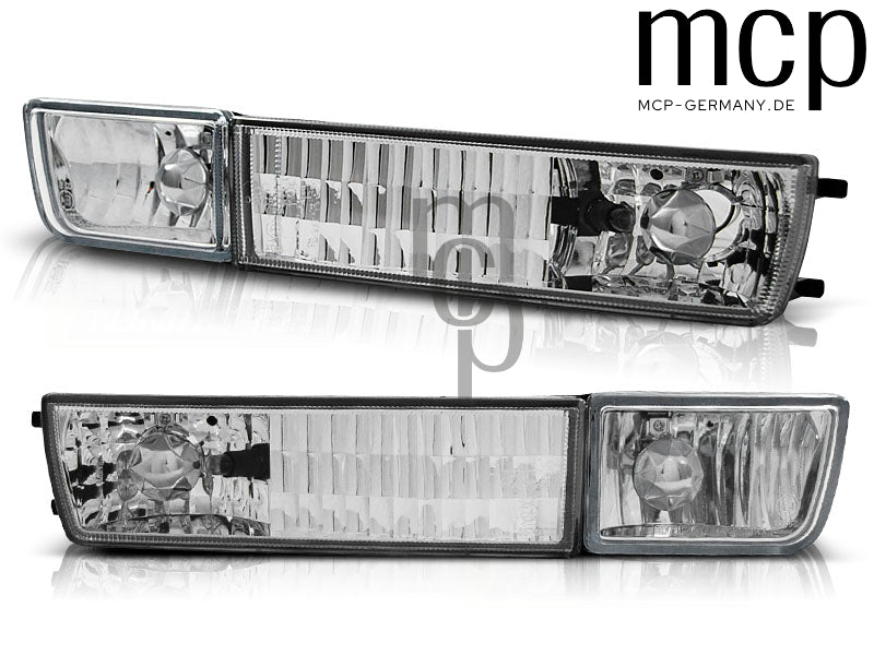 Frontblinker Set mit Nebelscheinwerfern, Standlicht für VW Golf 3 / Vento in Chrom