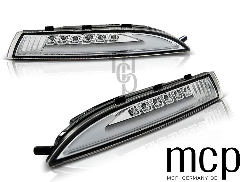 LED Frontblinker Set mit Standlicht für VW Scirocco (2008 bis 04/2014) in Chrom