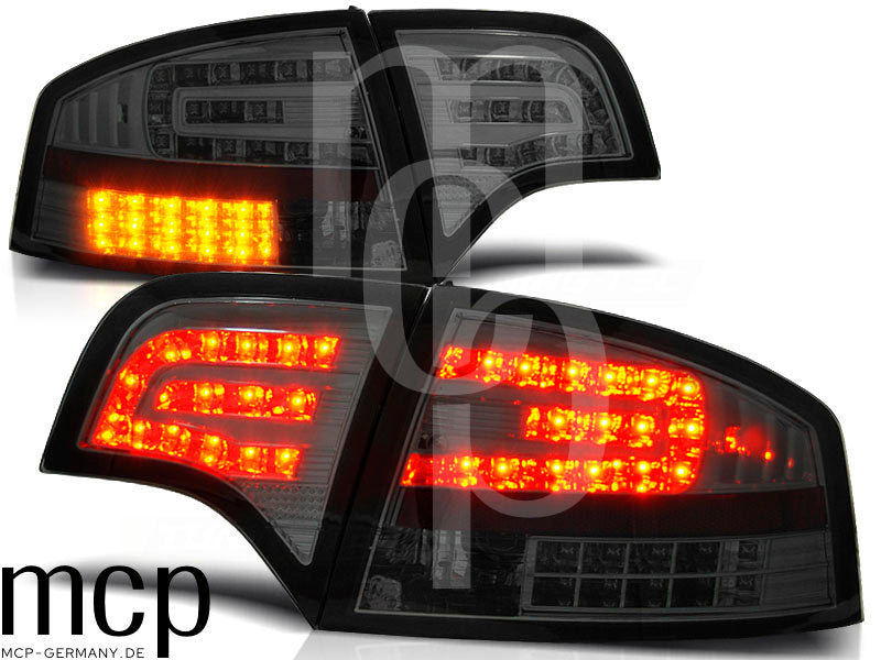 LED Rückleuchten Set für Audi A4 B7 (11/04-03/08) in Schwarz/Smoke