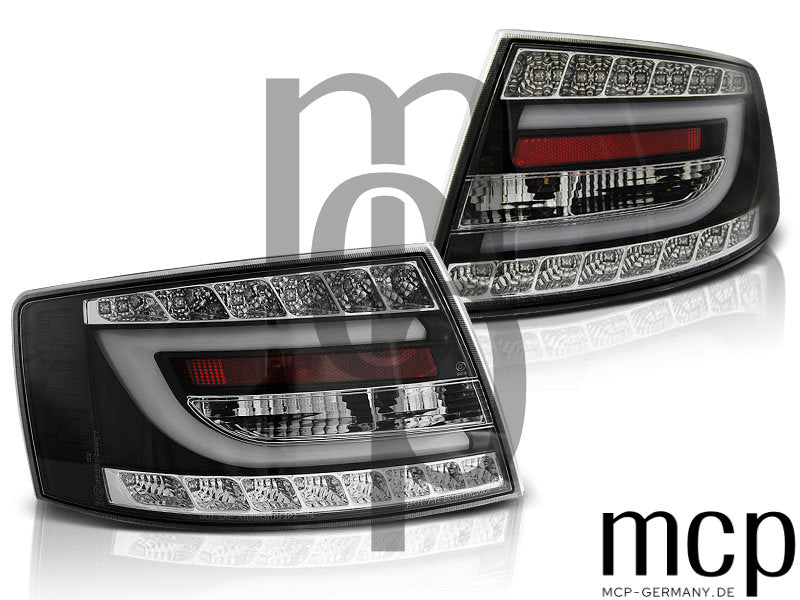 LED Rückleuchten Set für Audi A6 C6 4F (04/04-06/08) in Schwarz