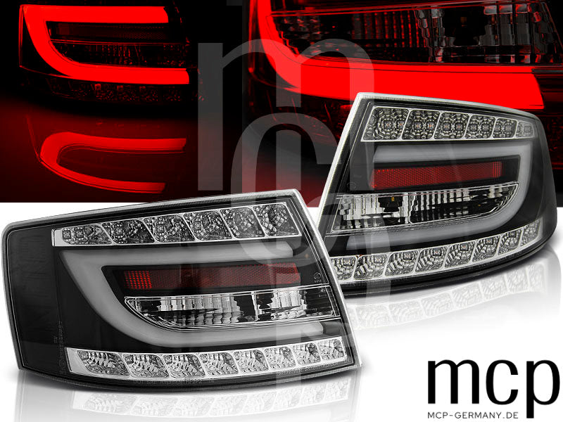LED Rückleuchten Set für Audi A6 C6 4F (04/04-06/08) in Schwarz