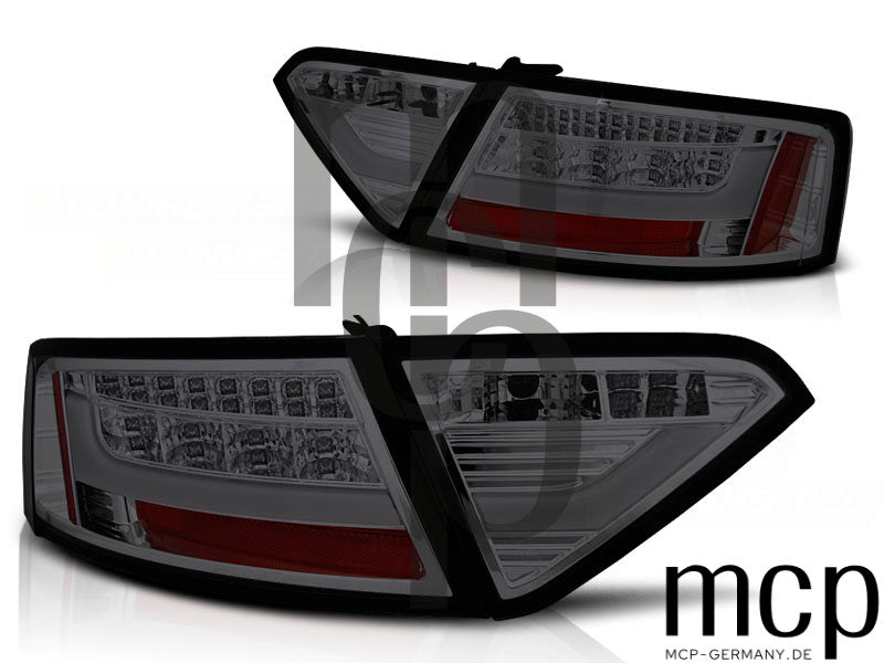 LED Lightbar Rückleuchten Set für Audi A5 Coupé, Cabrio und Sportback (06/07 bis 11/11) in Smoke