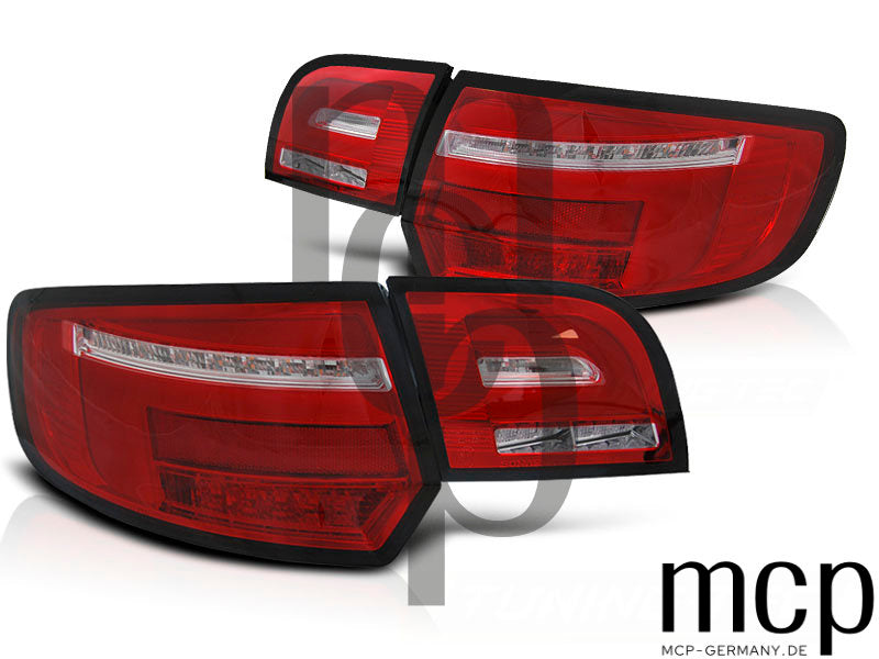 Voll LED Rückleuchten Set für Audi A3 8P Sportback (11/08-08/12) in Rot/Klar