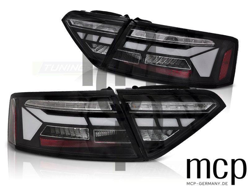 Voll LED Rückleuchten Set für Audi A5 12/11–06/16 in Schwarz/Klar