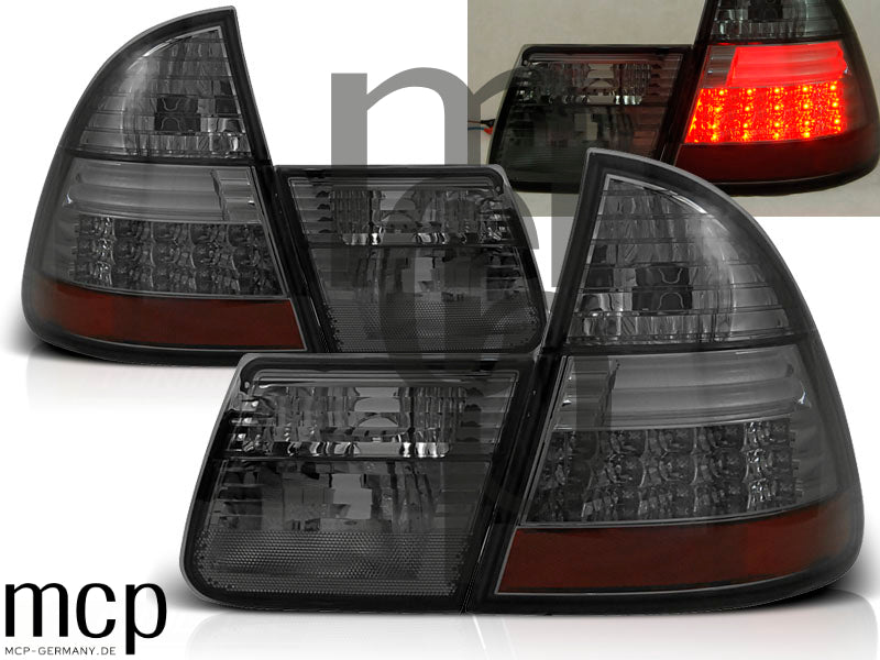 LED Rückleuchten Set für BMW 3er E46 Touring (10/99 bis 02/05) in Schwarz/Smoke
