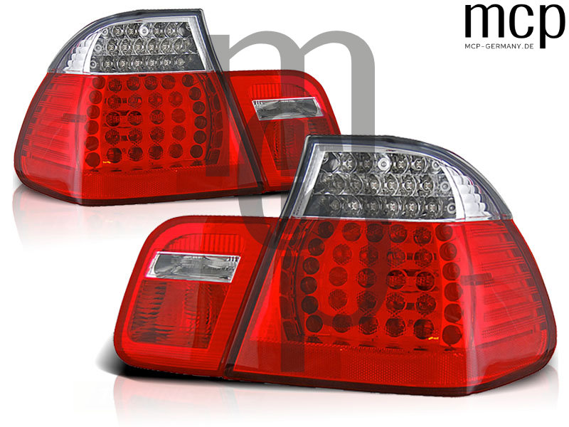 LED Rückleuchten Set für BMW 3er E46 Limousine (2001 bis 2005) in Rot/Klar