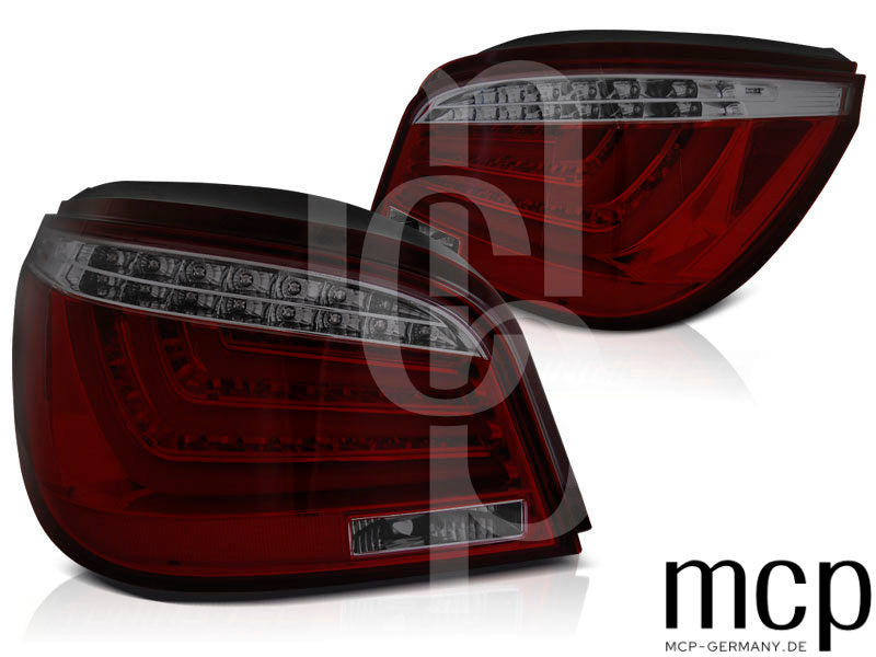 LED Lightbar Rückleuchten Set für BMW 5er E60 (07/03-03/07) Rot/Smoke