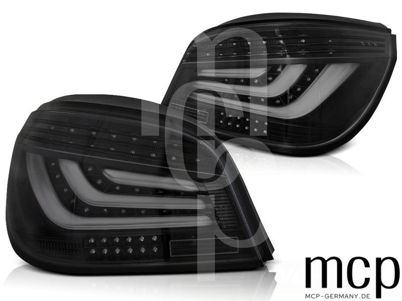 LED Lightbar Rückleuchten Set für BMW 5er E60 Limousine (07/03 bis 03/07) in Schwarz